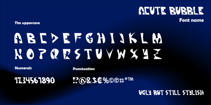 Acute Bubble Font Poster 2