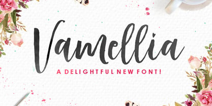 Vamellia Script Font Poster 1