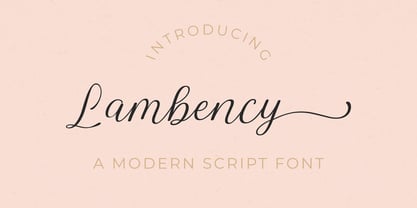 Lambency Font Poster 1