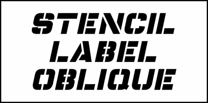 Stencil Label JNL Font Poster 4