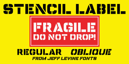 Stencil Label JNL Font Poster 1