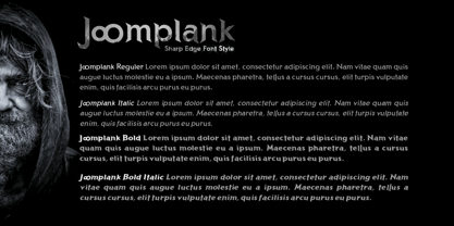 Joomplank Font Poster 2