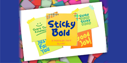 Sticky Bold Font Poster 1