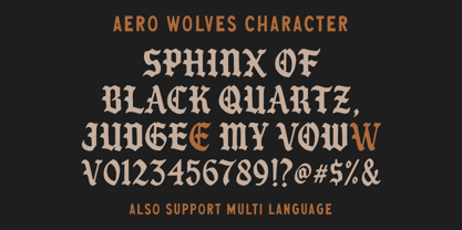 Aero Wolves Font Poster 7