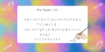 Blue Pepper Font Poster 1