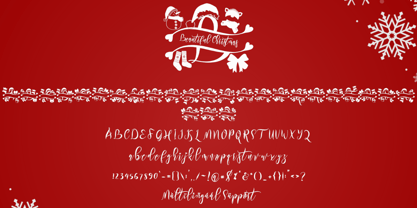 Beautiful Christmas Monogram Font Poster 5