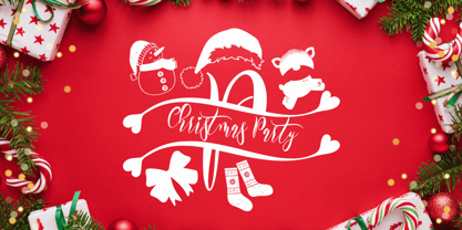 Beautiful Christmas Monogram Font Poster 2