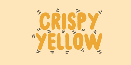 Crispy Yellow Font Poster 1