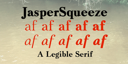 Jasper Squeeze Font Poster 1