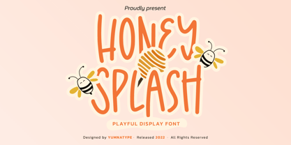 Honey Splash Font Poster 1