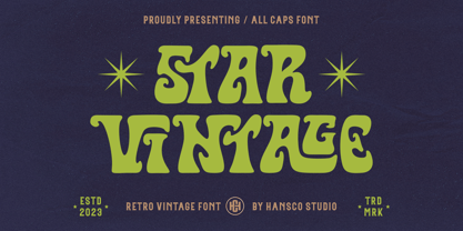 Star Vintage Font Poster 1