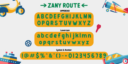 Zany Route Font Poster 7