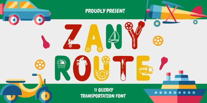 Zany Route Font Poster 1