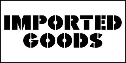 Imported Goods JNL Font Poster 2