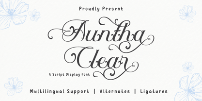 Auntha Clear Font Poster 1