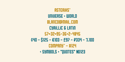 Blanco Font Poster 6