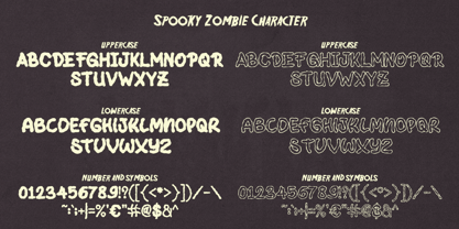 Spooky Zombie Fuente Póster 13