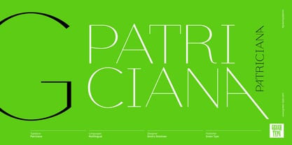 Patriciana Font Poster 2