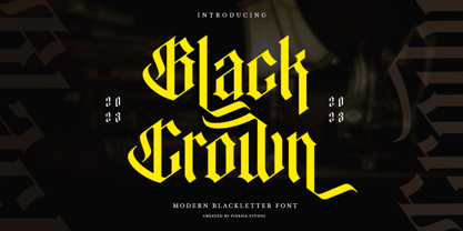Black Crown Font Poster 1