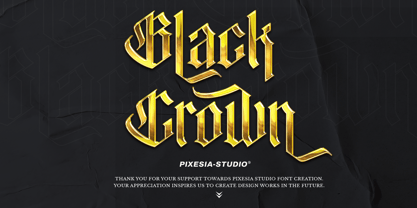 Black Crown Font Poster 11