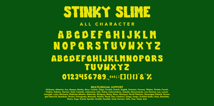 Stinky Slime Font Poster 8
