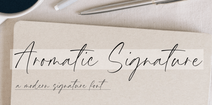 Aromatic Signature Font Poster 1