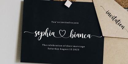 Sophia Bianca Font Poster 3