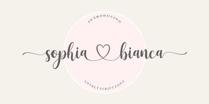 Sophia Bianca Font Poster 1