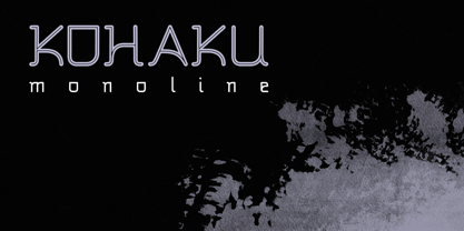 Kohaku Monoline Font Poster 1