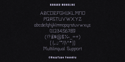 Kohaku Monoline Font Poster 2