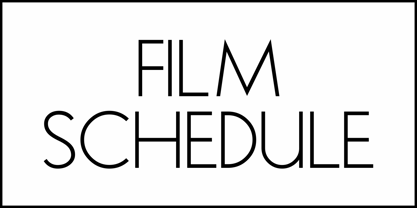 Film Schedule JNL Font Poster 2