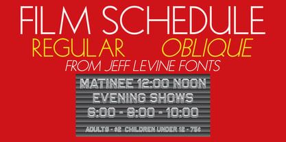 Film Schedule JNL Font Poster 1