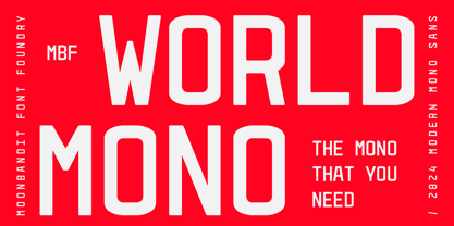 MBF World Mono Font Poster 1