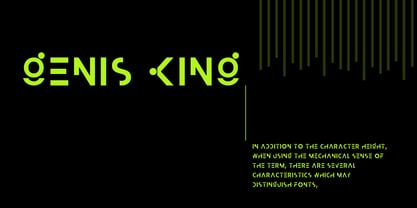 Genis King Font Poster 1