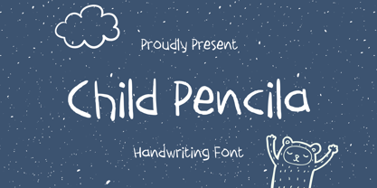 Child Pencila Font Poster 1