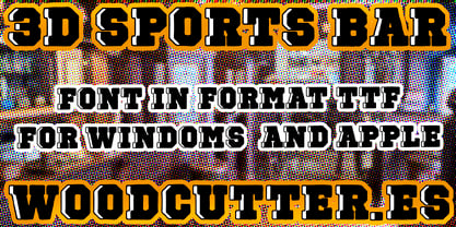 3 D Sports Bar Font Poster 5