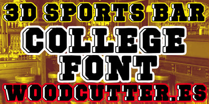 3 D Sports Bar Font Poster 1