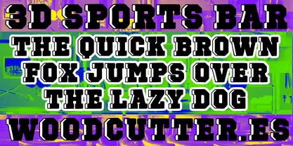 3 D Sports Bar Font Poster 2