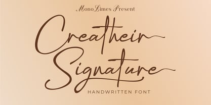 Creatheir Signature Font Poster 1