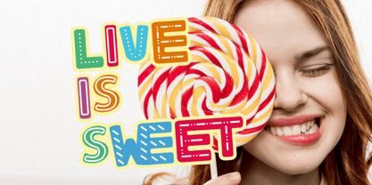 Colorful Candy Font Poster 4