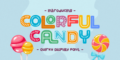 Colorful Candy Font Poster 1