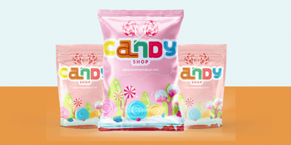 Colorful Candy Fuente Póster 3
