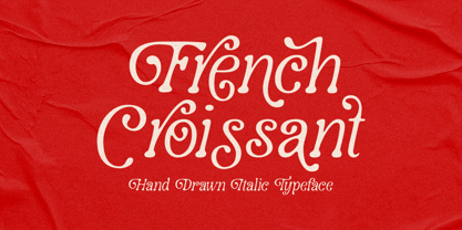 French Croissant Font Poster 1