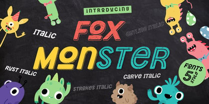 Fox Monster Italic Font Poster 1