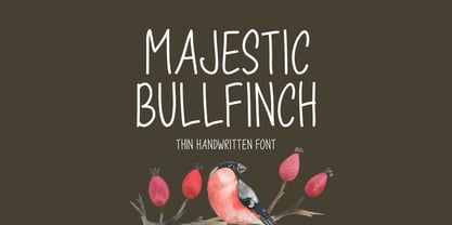 Majestic Bullfinch Font Poster 1