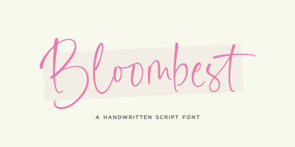 Bloombest Font Poster 1