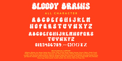Bloody Brains Font Poster 8