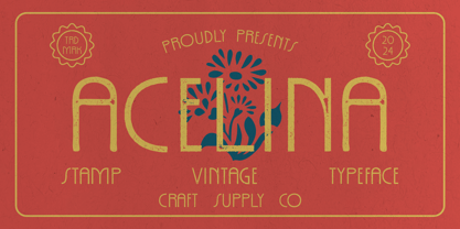 Acelina Stamp Font Poster 1