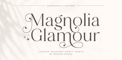 Magnolia Glamour Font Poster 1