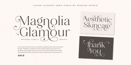 Magnolia Glamour Font Poster 7